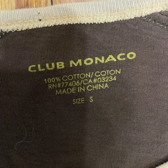 Brown Club Monaco Long Sleeve Shirt (S) - Picture 5 of 5
